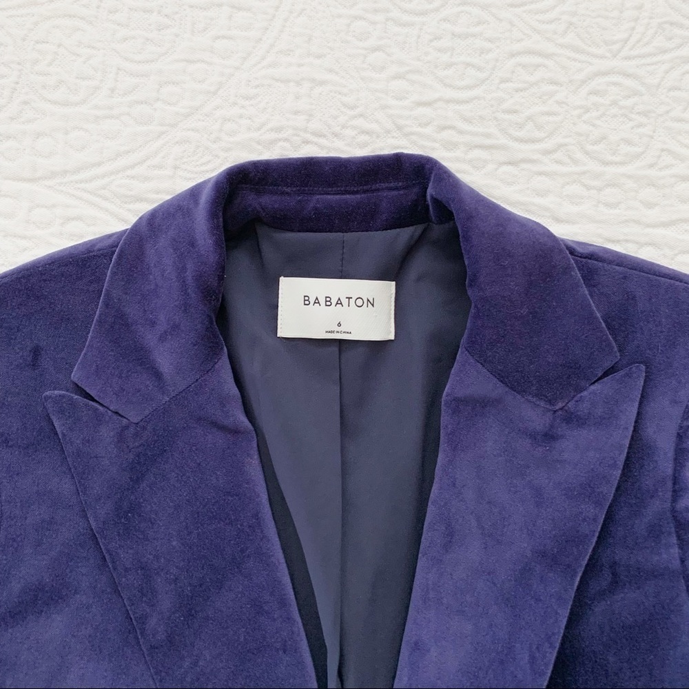 Aritzia Babaton Pelli Velvet Blazer Dress, Dark Shibori‎ - Picture 8 of 8